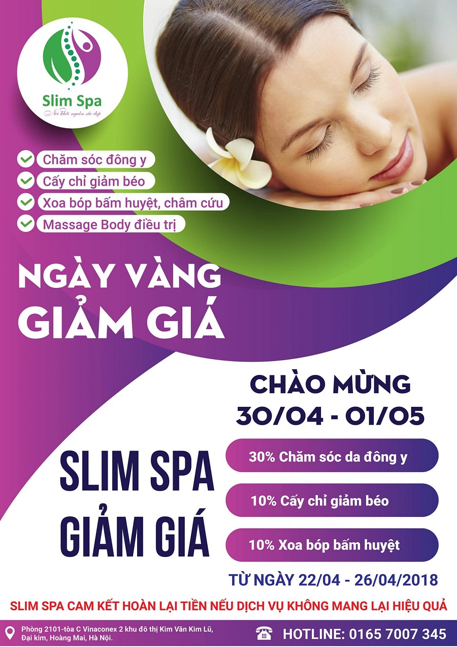 Mẫu tờ rơi quảng cáo SPA bằng kỹ thuật in offset Mẫu tờ rơi quảng cáo SPA bằng kỹ thuật in offset